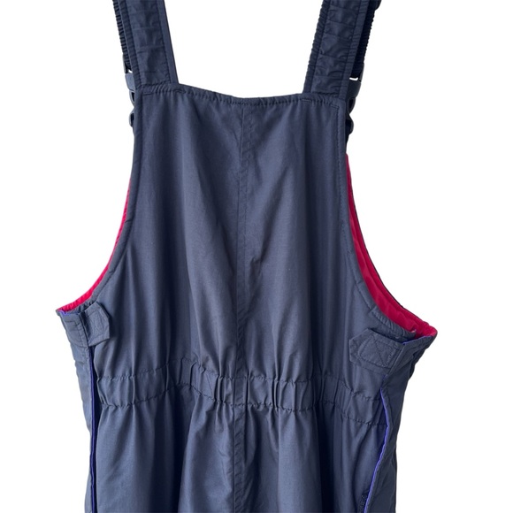 L.L. Bean Black Snow Bibs Overalls Side Zips Thinsulate Kid’s Large 14-16 Flaw - Picture 4 of 9